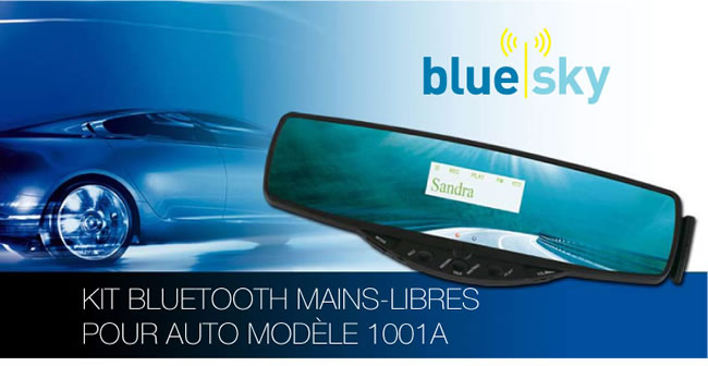 Écran tactile de 4,3 pouces Bluetooth mains libre navigation de la voiture  Rétroviseur intérieur, JM